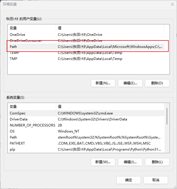 点开用户变量
